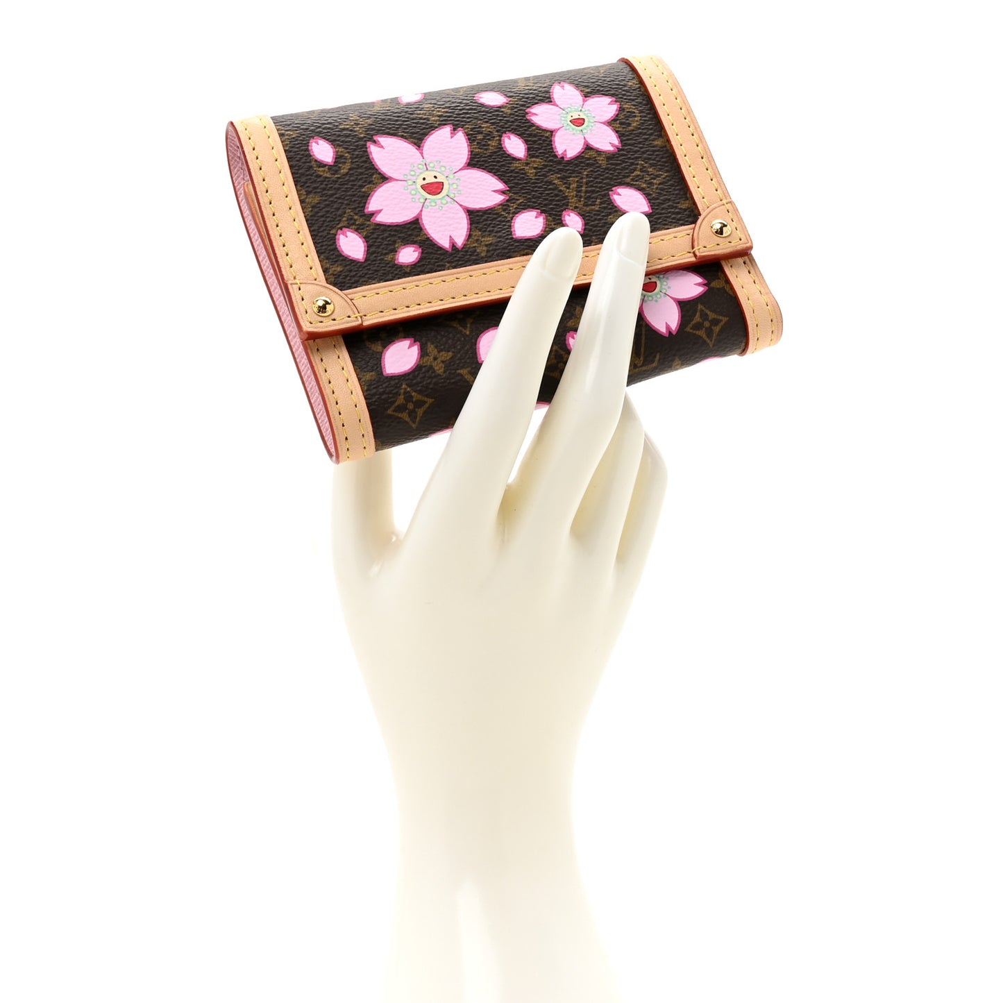 LV X TM Monogram Cherry Blossom Victorine Wallet Sakura Brown