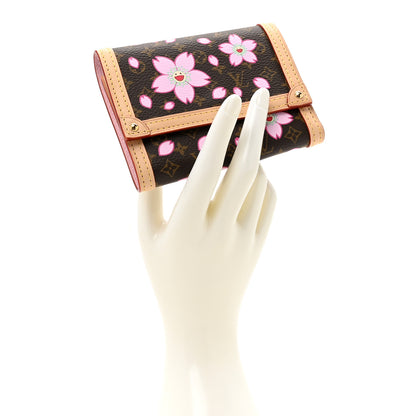 Louis Vuitton LV X TM Monogram Cherry Blossom Victorine Wallet Sakura Brown 2 of 8