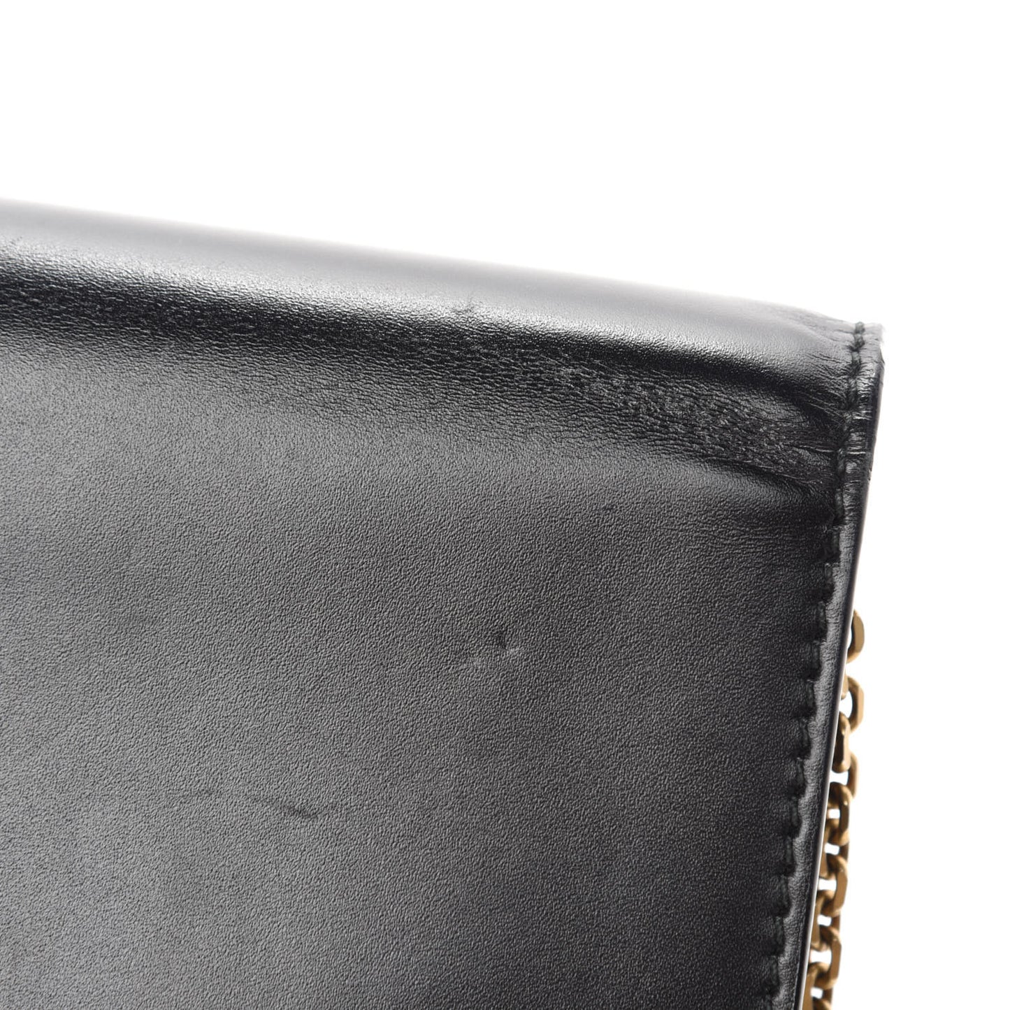 Calfskin J'Adior Wallet on Chain Pouch Black