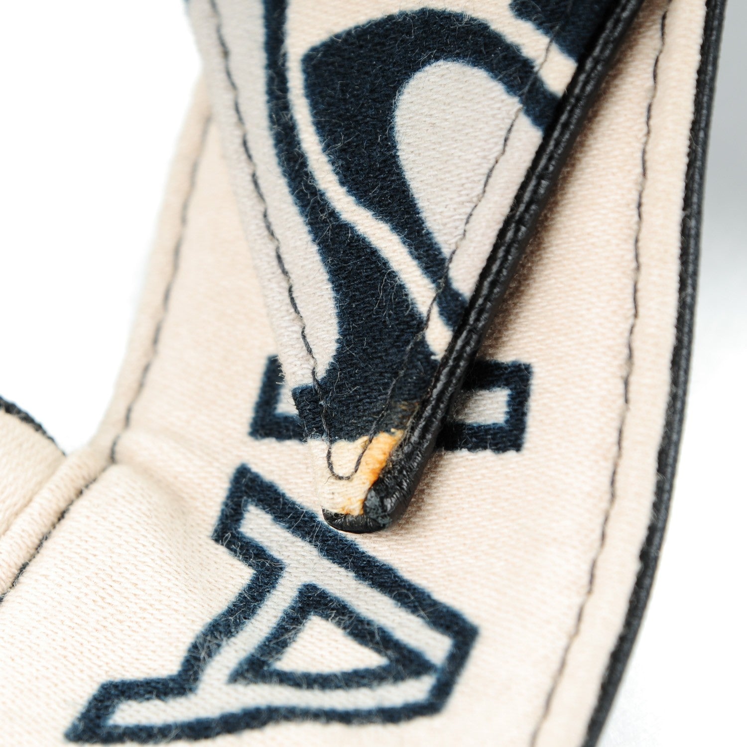 Chanel Jersey Printed Messenger Flap Beige Black 8 of 8