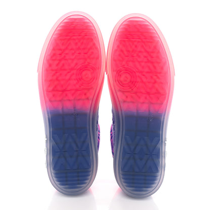 Louis Vuitton Grained Calfskin Embossed Monogram Tie Dye Mens LV Ollie Richelieu Sneakers 8 Pink 6 of 14