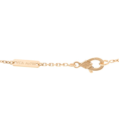 Van Cleef & Arpels 18K Yellow Gold Mother of Pearl Vintage Alhambra Pendant Necklace 4 of 5