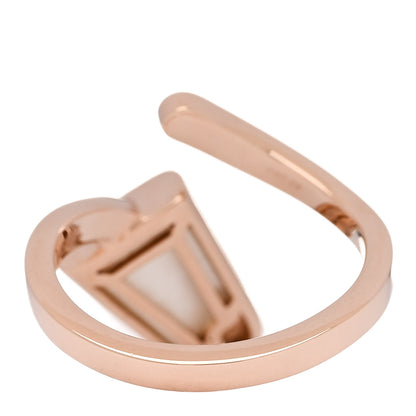 Bulgari 18K Rose Gold Diamond Mother of Pearl Gelati Ring 49 4.75 3 of 8