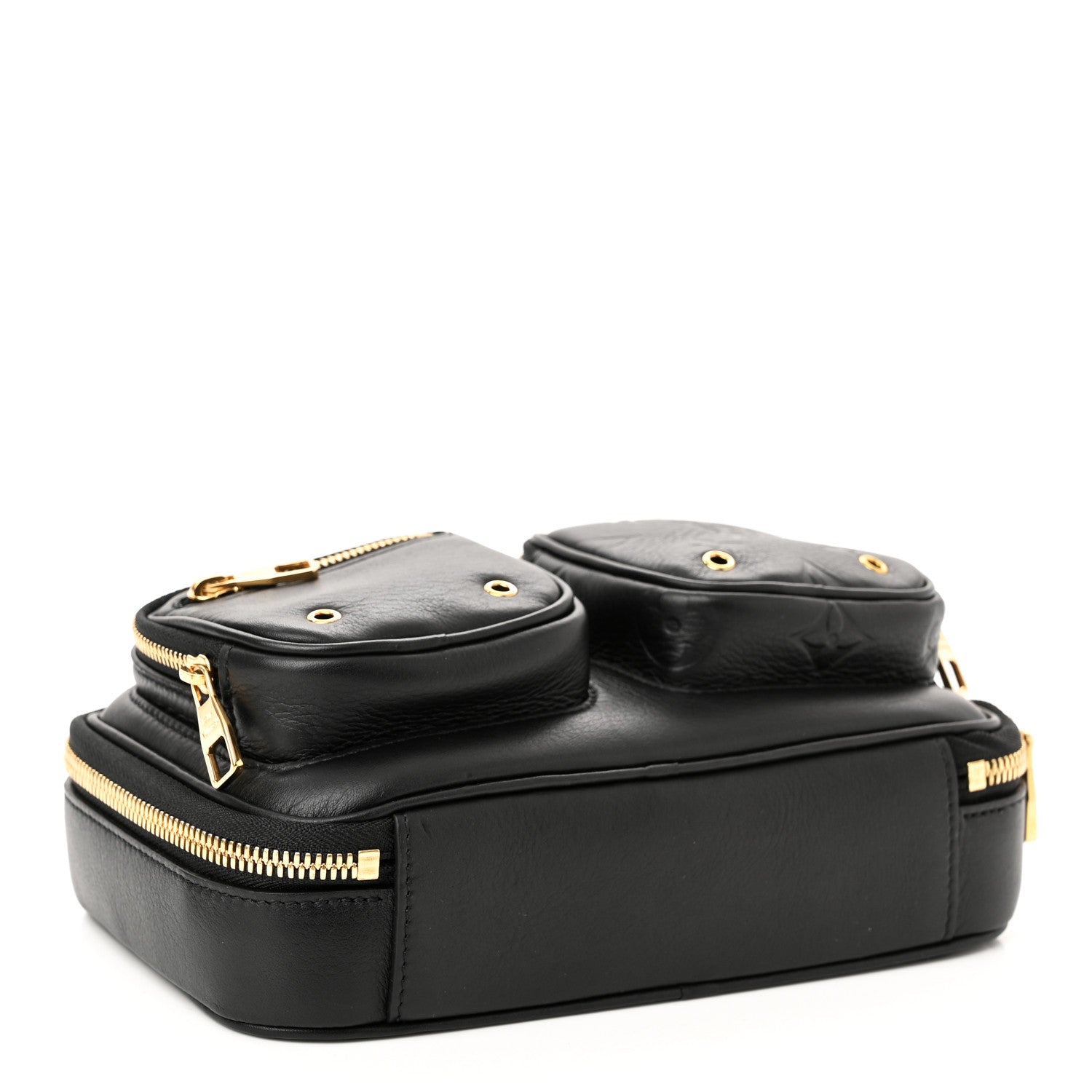 Louis Vuitton Calfskin Monogram Embossed Utility Crossbody Black 4 of 9