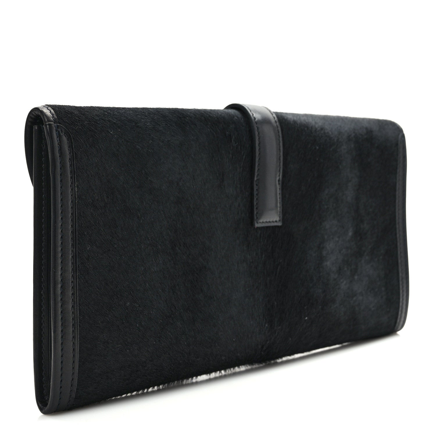 Hermes Pony Hair Swift Jige Elan 29 Clutch Black 3 of 11