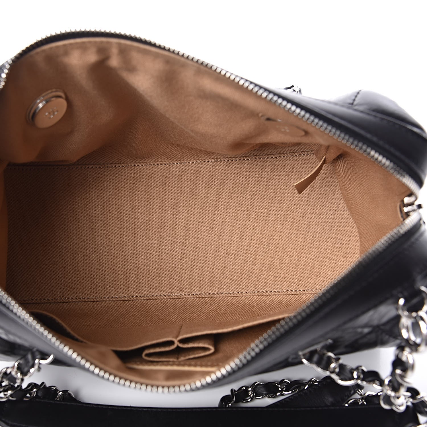 Chanel Calfskin Quilted Small CC Bowling Bag Black 5 of 12