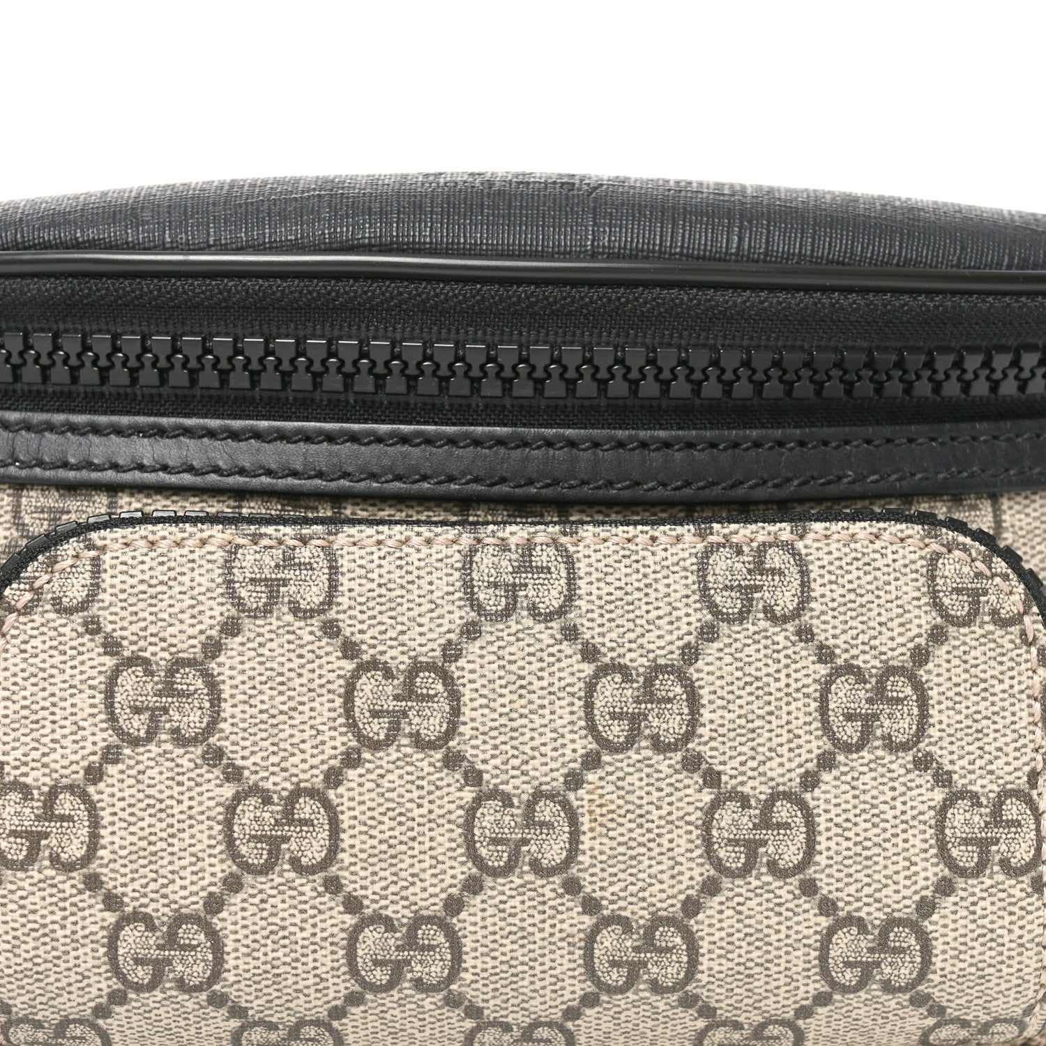 Gucci GG Supreme Monogram Belt Bag Black 7 of 9