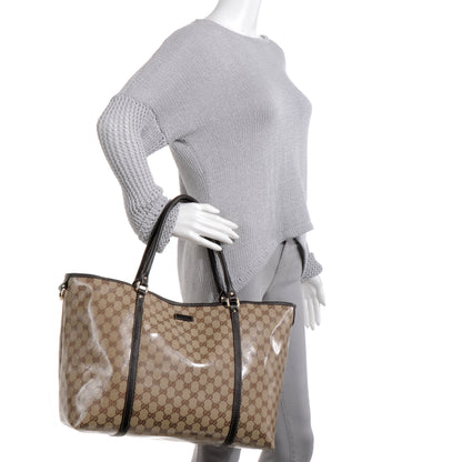 Gucci Crystal Monogram Large Joy Tote Beige Ebony Testa di Moro 2 of 8