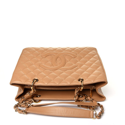 Chanel Caviar Quilted Grand Shopping Tote GST Beige 10 of 10