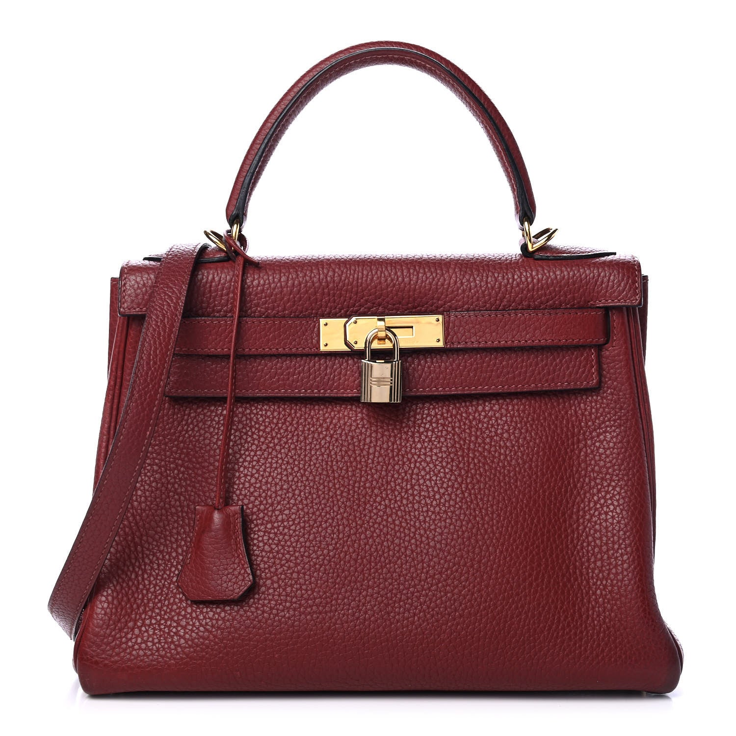 Hermes Taurillon Clemence Kelly Retourne 28 Rouge Garance 1 of 9