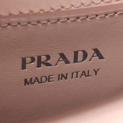 Prada Saffiano Cuir Calfskin Monochrome Envelope Flap Chain Shoulder Bag Cipria 6 of 13