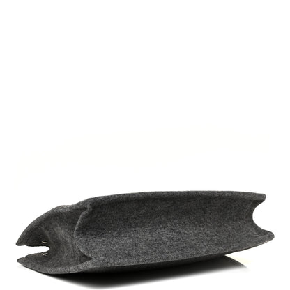 Saint Laurent Wool Calfskin Rive Gauche Tote Grey 4 of 9