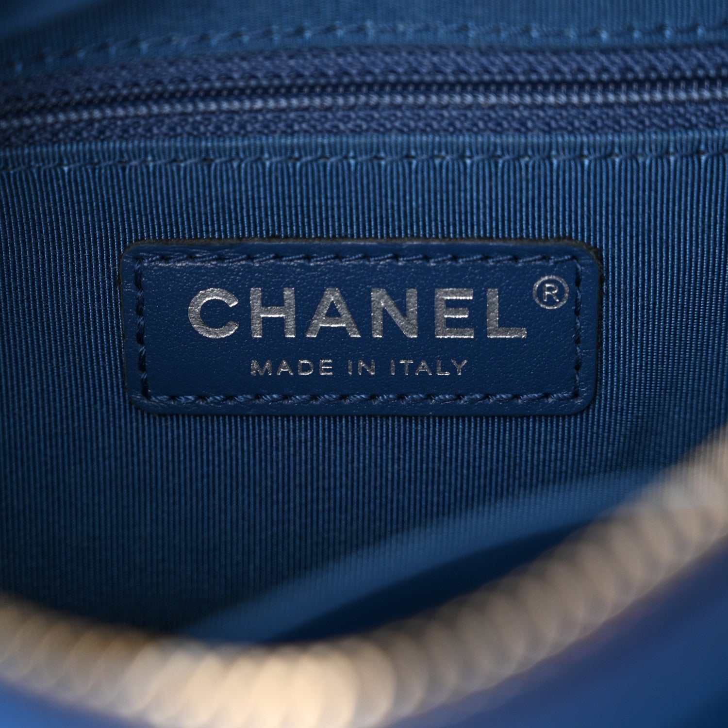 Chanel Aged Calfskin Quilted Small Gabrielle Hobo Blue 6 of 12