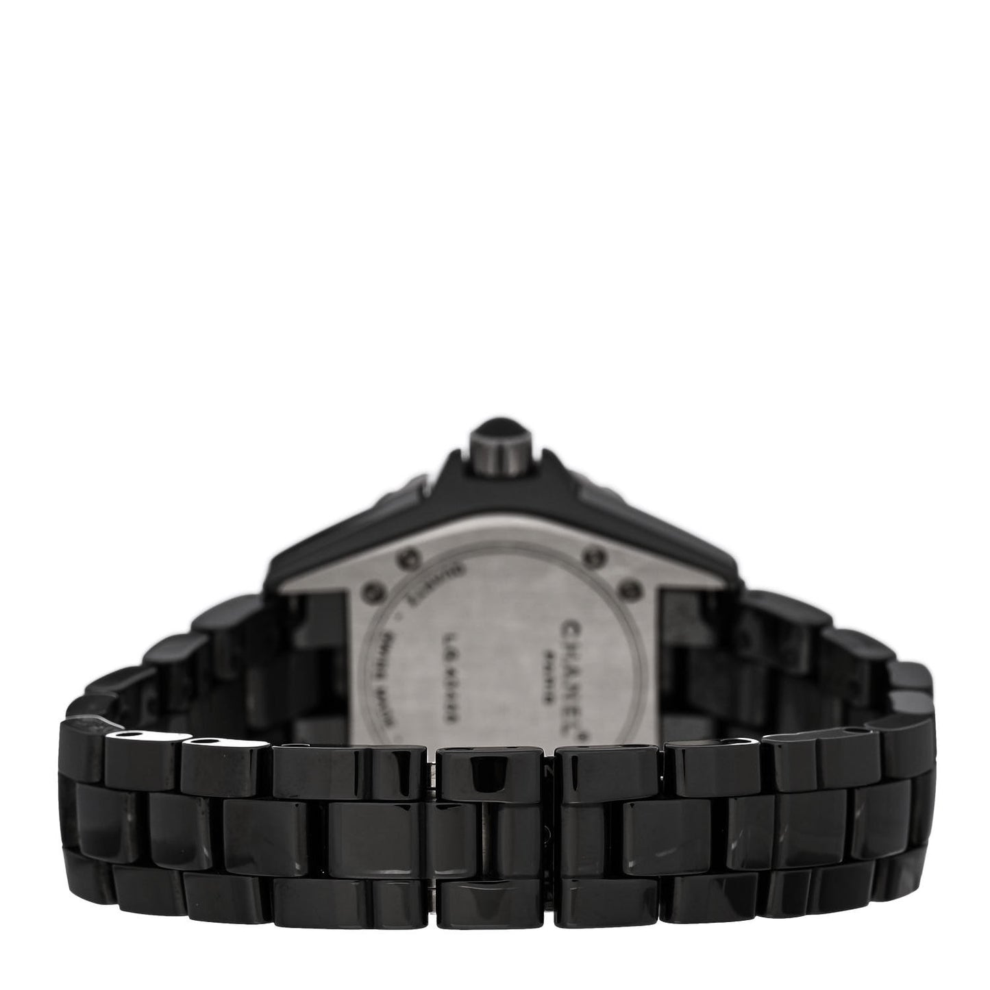 Stainless Steel Ceramic Diamond Pave Bezel 33mm J12 Quartz Watch Black
