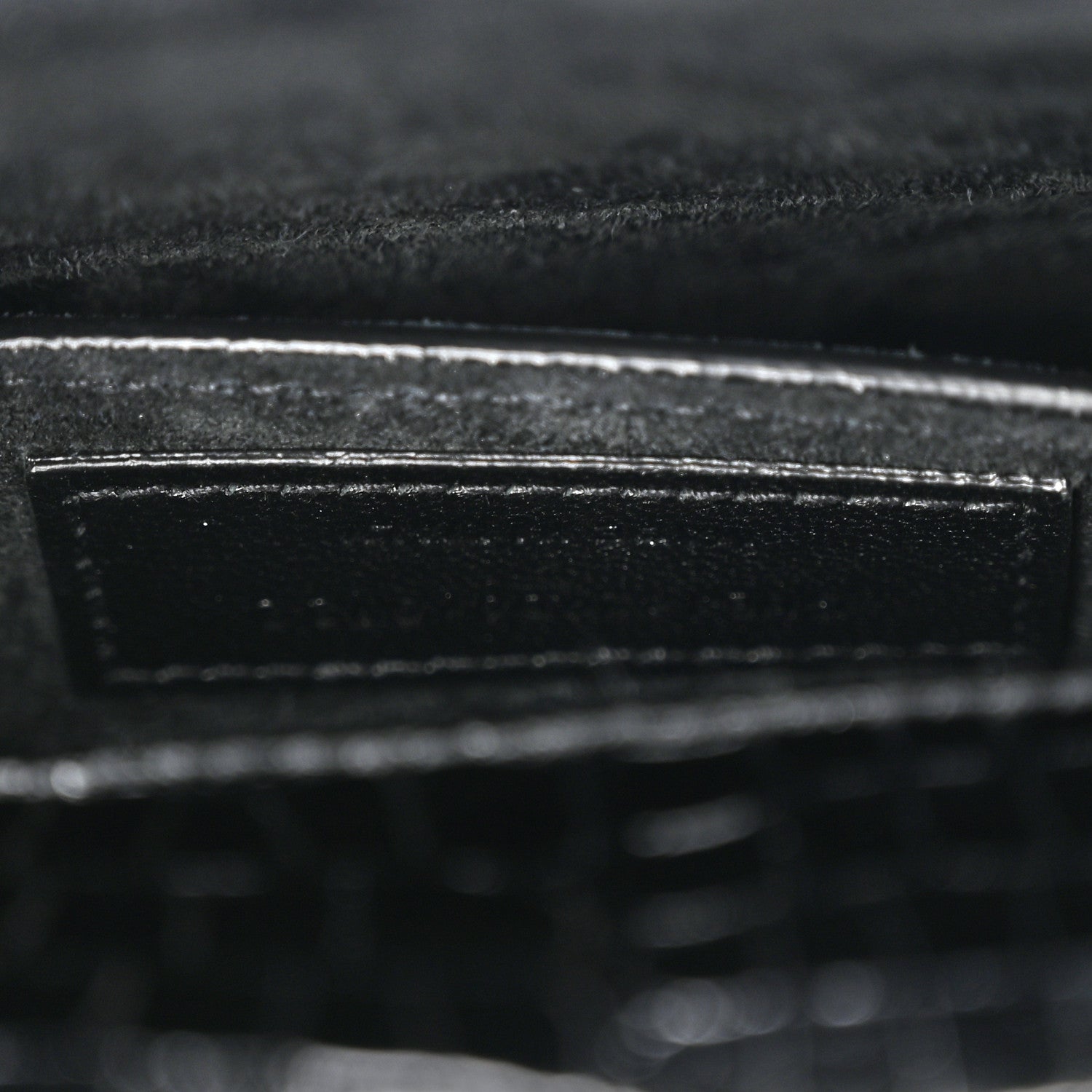Saint Laurent Calfskin Crocodile Embossed Medium Monogram Sunset Black 7 of 10