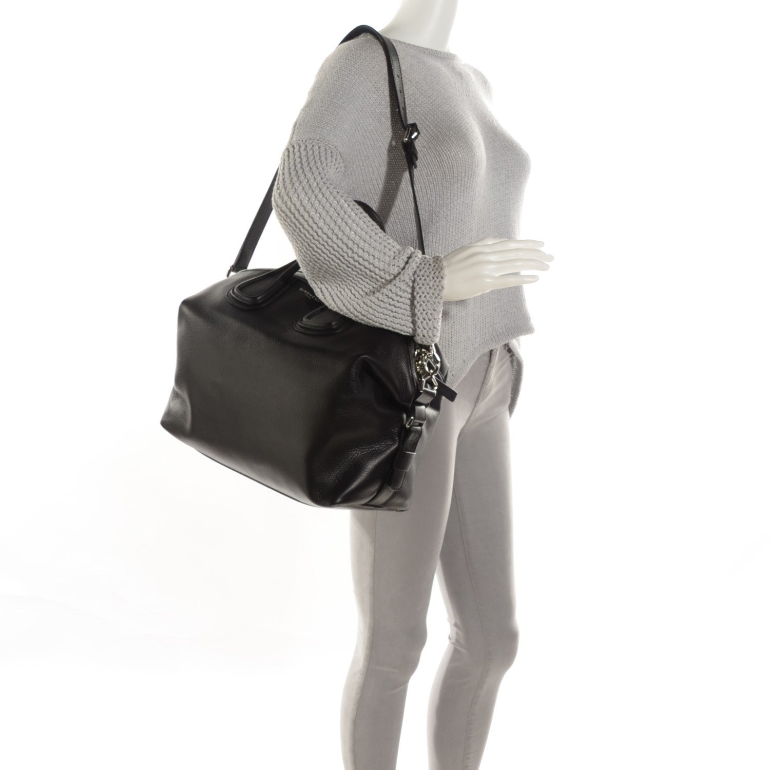 Givenchy Waxy Grained Calfskin Medium Nightingale Black 2 of 7