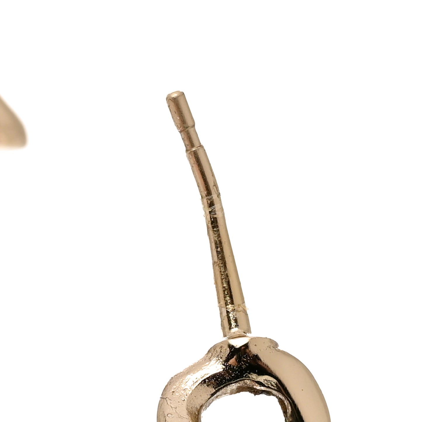 Lambskin Pearl More Is More CC Chain Hoop Earrings Gold Black