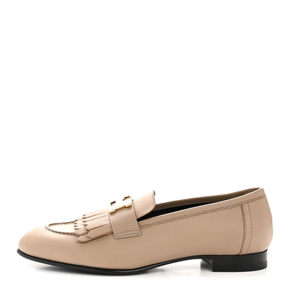 Hermes Calfskin Womens Royal Loafers 38 Beige Sable 1 of 10