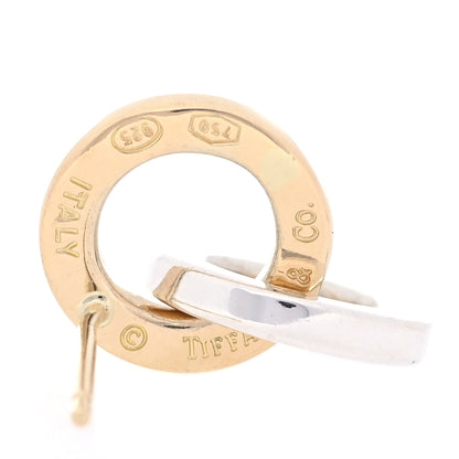 Tiffany Sterling Silver 18K Yellow Gold Interlocking Circle Earrings 4 of 8