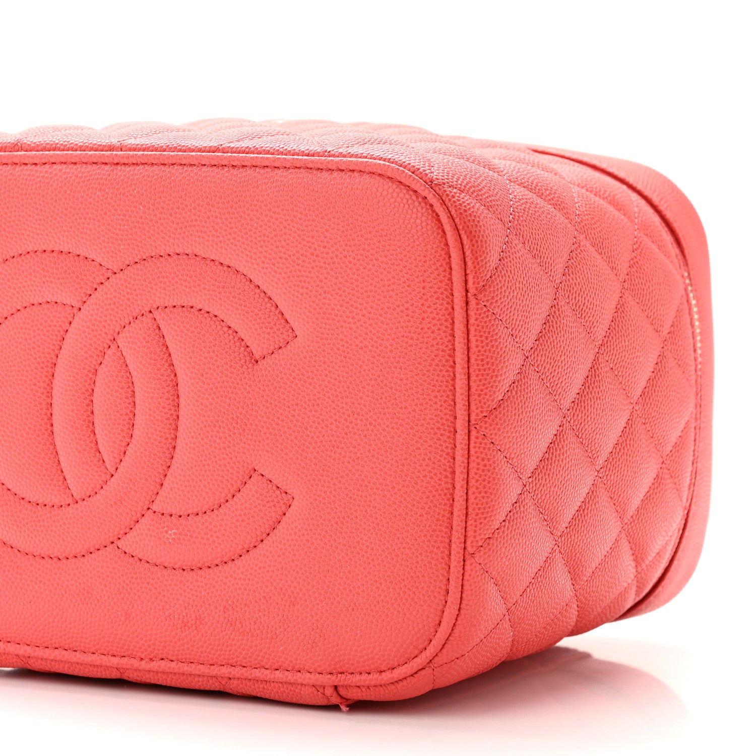 Chanel Caviar Quilted Large Vanity Pouch Red 11 of 19