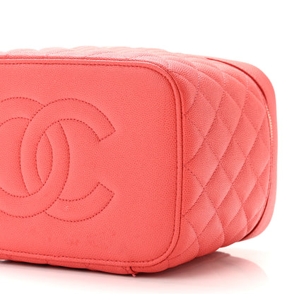 Chanel Caviar Quilted Large Vanity Pouch Red 11 of 19