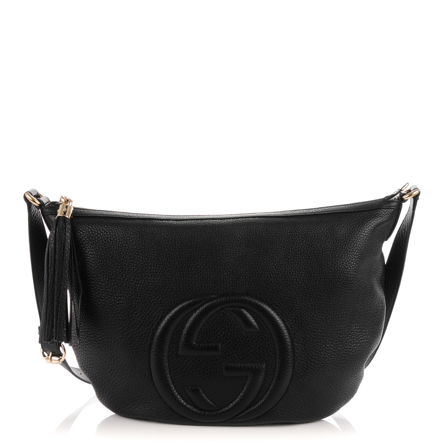 Gucci Pebbled Calfskin Medium Soho Hobo Black 1 of 7