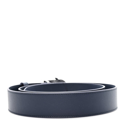 Gucci Moon Calfskin Round Plaque 35mm Belt 95 38 Navy 2 of 4