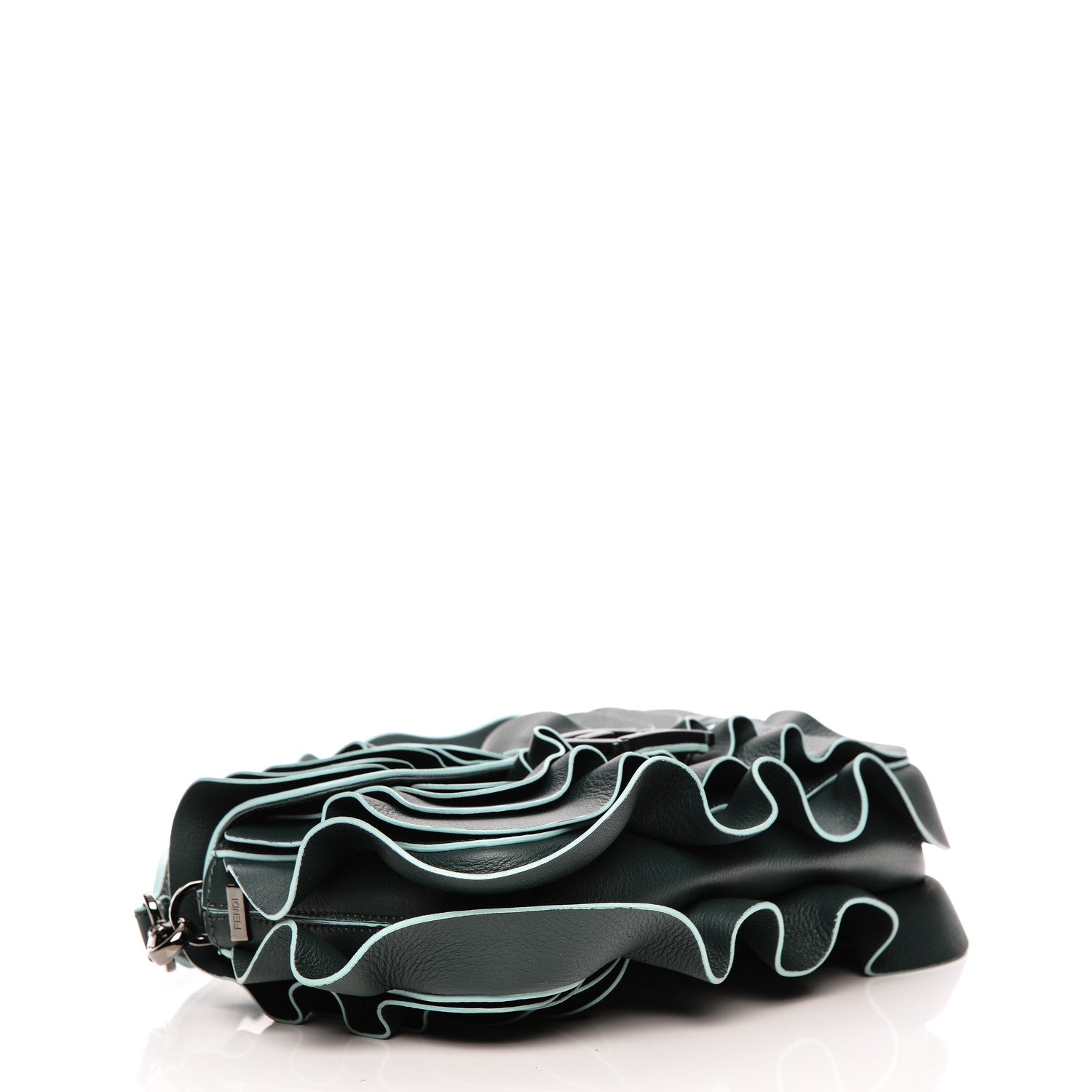 Fendi Vitello Seta Multi Waves Baguette Vert Inglese 4 of 7