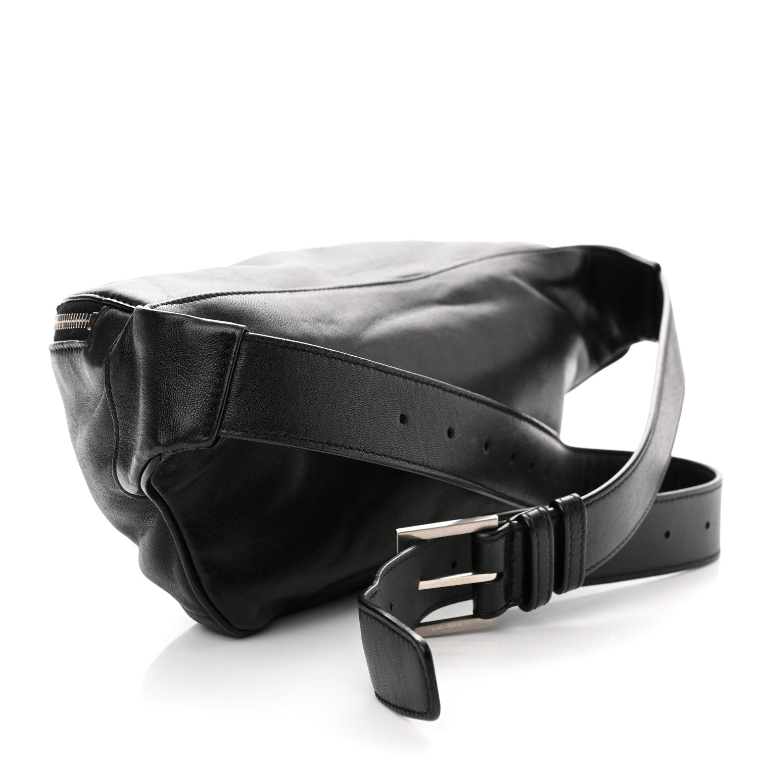Saint Laurent Calfskin Monogram Belt Bag Black 3 of 12