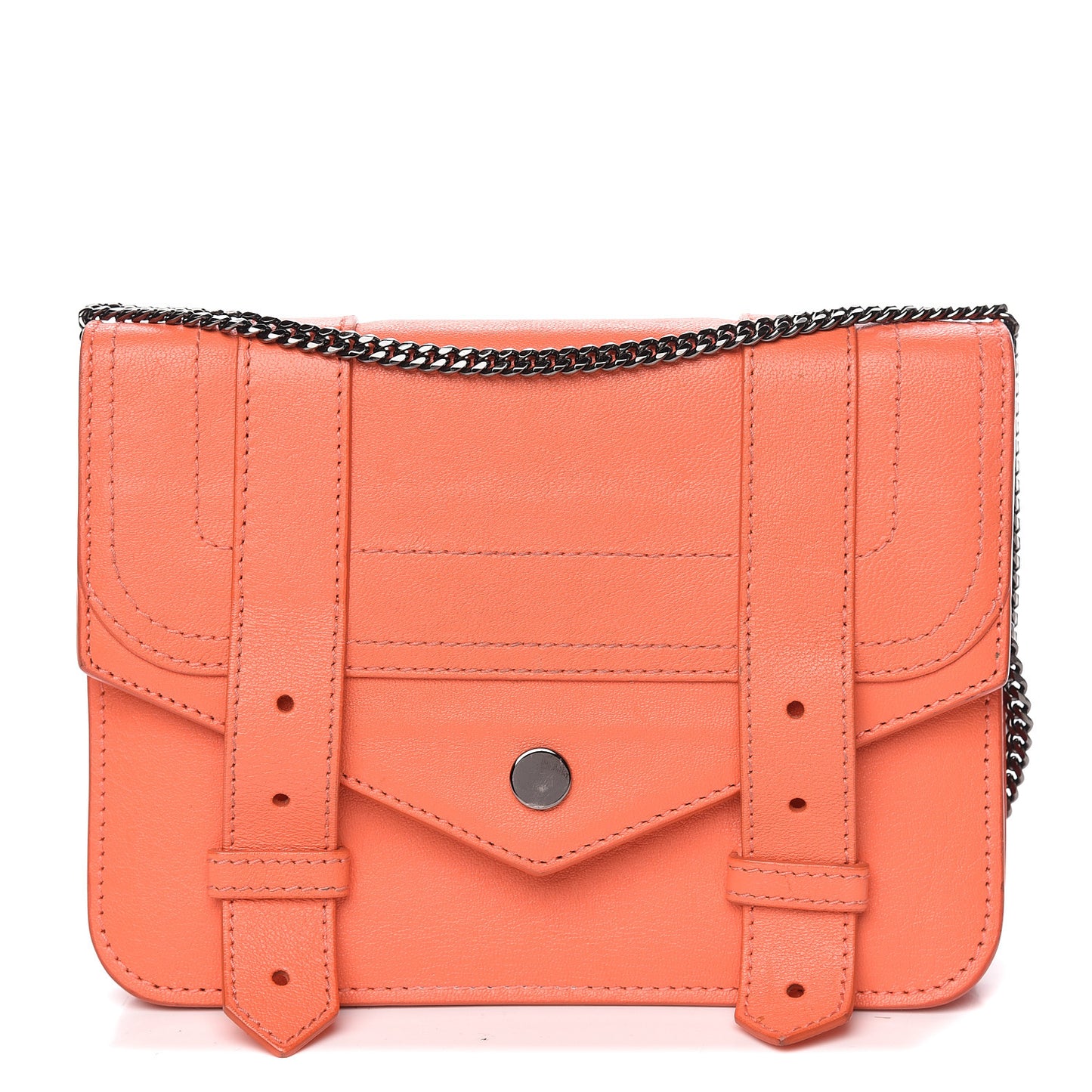 Lambskin PS1 Large Chain Wallet Grapefruit