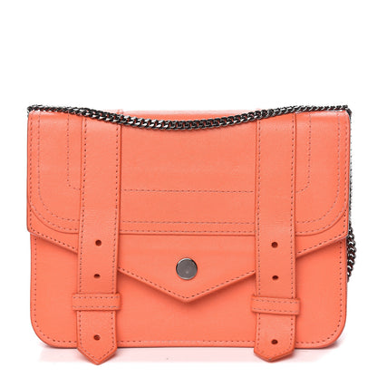 Proenza Schouler Lambskin PS1 Large Chain Wallet Grapefruit 1 of 14