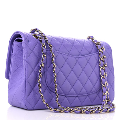 Chanel Caviar Quilted Medium Double Flap Purple 3 of 10
