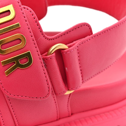 Christian Dior Lambskin Dioract Sandals 38.5 Raspberry 12 of 14