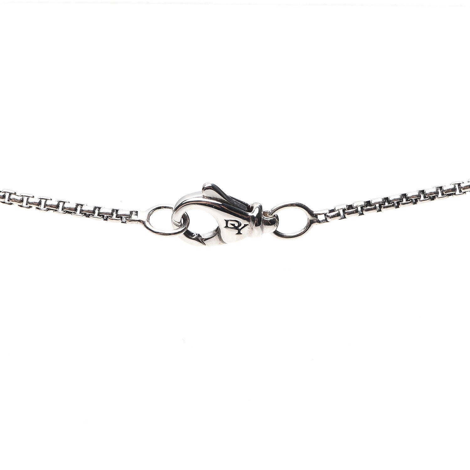 David Yurman Sterling Silver Diamond Pave 7mm Petite Albion Pendant Necklace 3 of 5