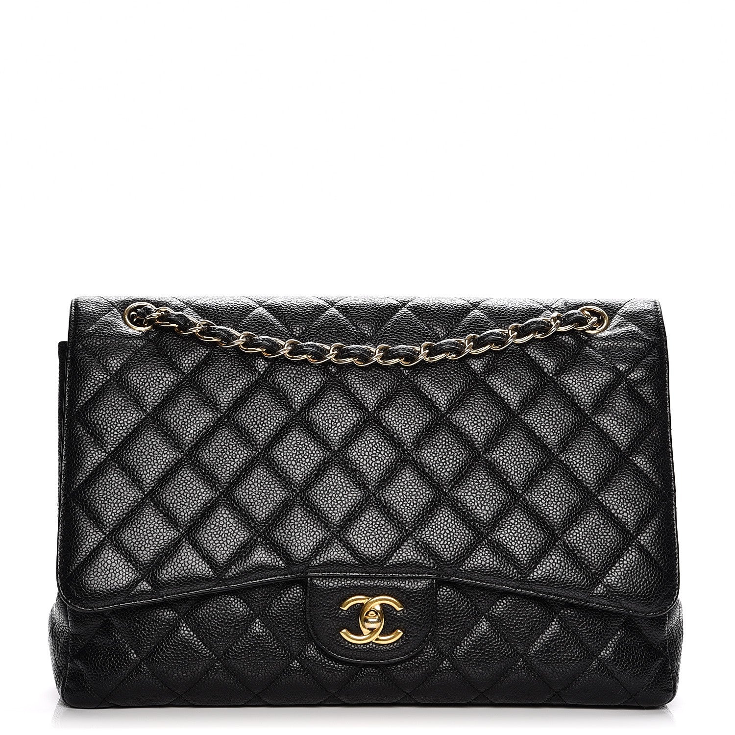 Chanel Caviar Quilted Maxi Single Flap Black 1 of 9
