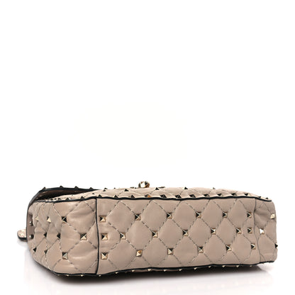 Valentino Garavani Lambskin Medium Rockstud Spike Shoulder Bag Poudre 4 of 8