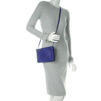 Celine Lambskin Small Trio Crossbody Bag Violet Blue 2 of 7