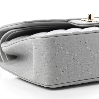 Chanel Caviar Quilted Small Double Flap Grey 8 of 10