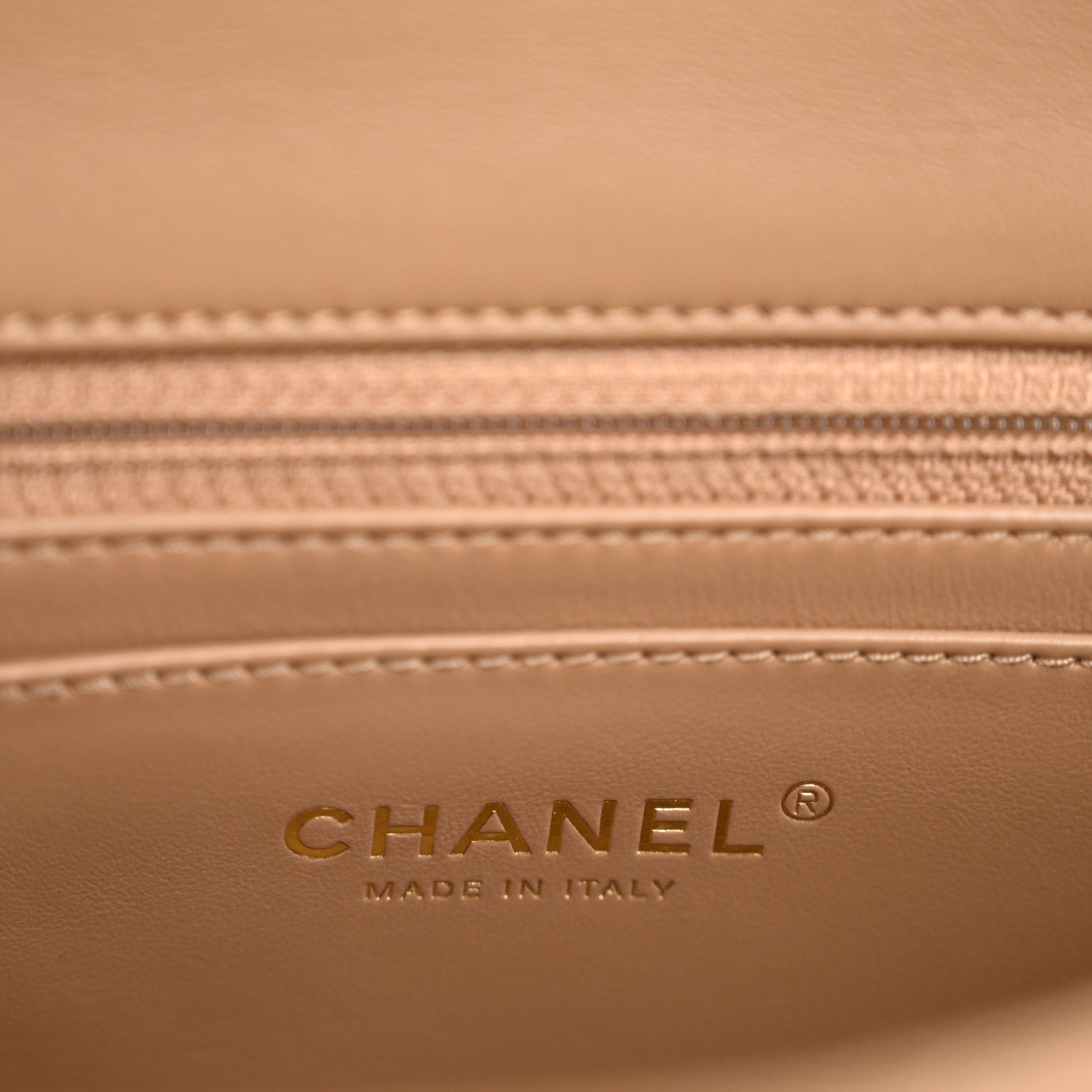 Chanel Lambskin Quilted Mini Rectangular Pearl Crush Flap Beige 6 of 11
