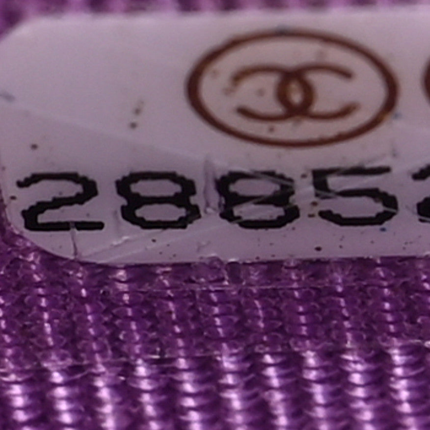 Chanel Patent Quilted Flap Card Holder Wallet Purple 8 of 8