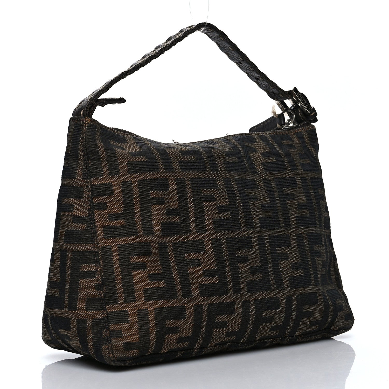 Fendi Zucca Cuoio Romano Selleria Mini Pochette Tobacco Moro 2 of 16