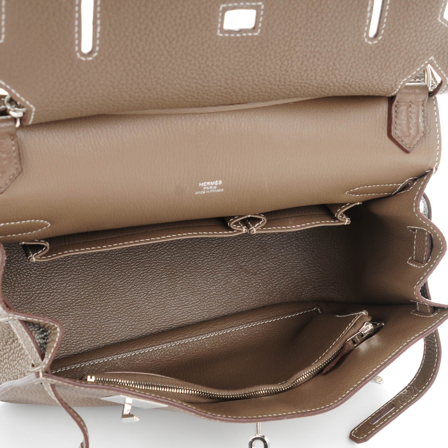 Hermes Taurillon Clemence Jypsiere 28 Etoupe 5 of 10