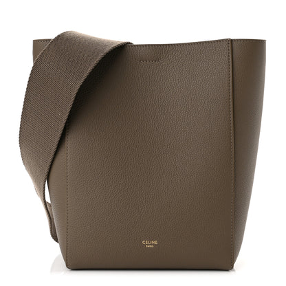 Celine Soft Grained Calfskin Small Sangle Bucket Bag Taupe 1 of 10