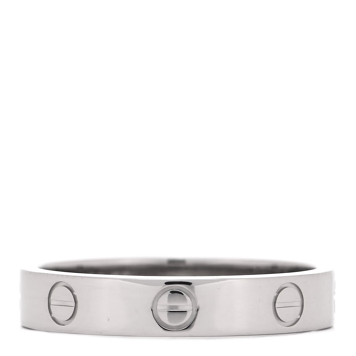 Cartier 18K White Gold 3.5mm LOVE Wedding Band Ring 58 8.5 3 of 4