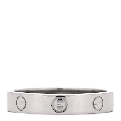 Cartier 18K White Gold 3.5mm LOVE Wedding Band Ring 58 8.5 3 of 4