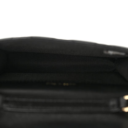 Chanel Shiny Lambskin Ribbon Quilted Flap Belt Bag Black 5 of 11