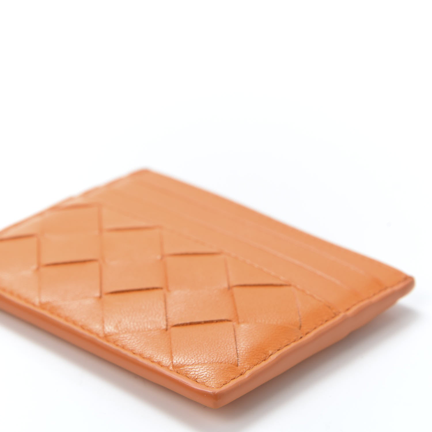 Bottega Veneta Nappa Intrecciato Card Holder Light Orange 6 of 7