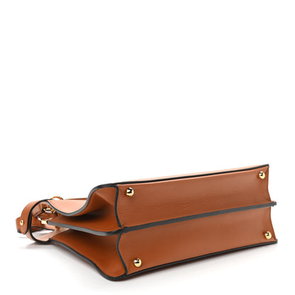 Fendi Vitello Seta Shiny Nappa Medium Peekaboo I SEE U Satchel Brandy Light Rose 4 of 11