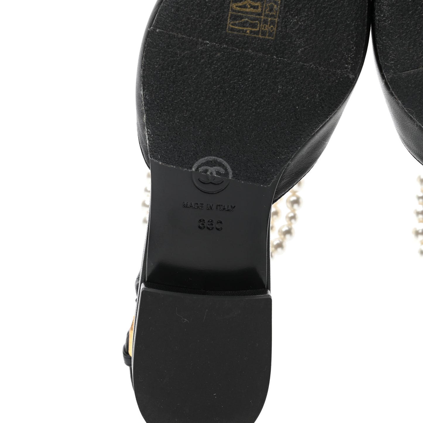 Lambskin Grosgrain Cap Toe Pearl Slingbacks 36 Black