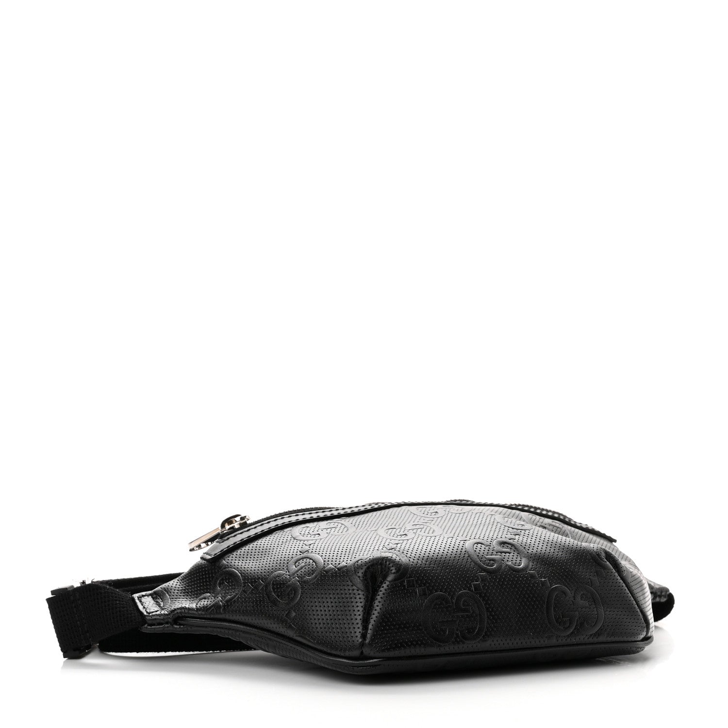 Gucci Calfskin GG Tennis Embossed Belt Bag Black 3 of 9